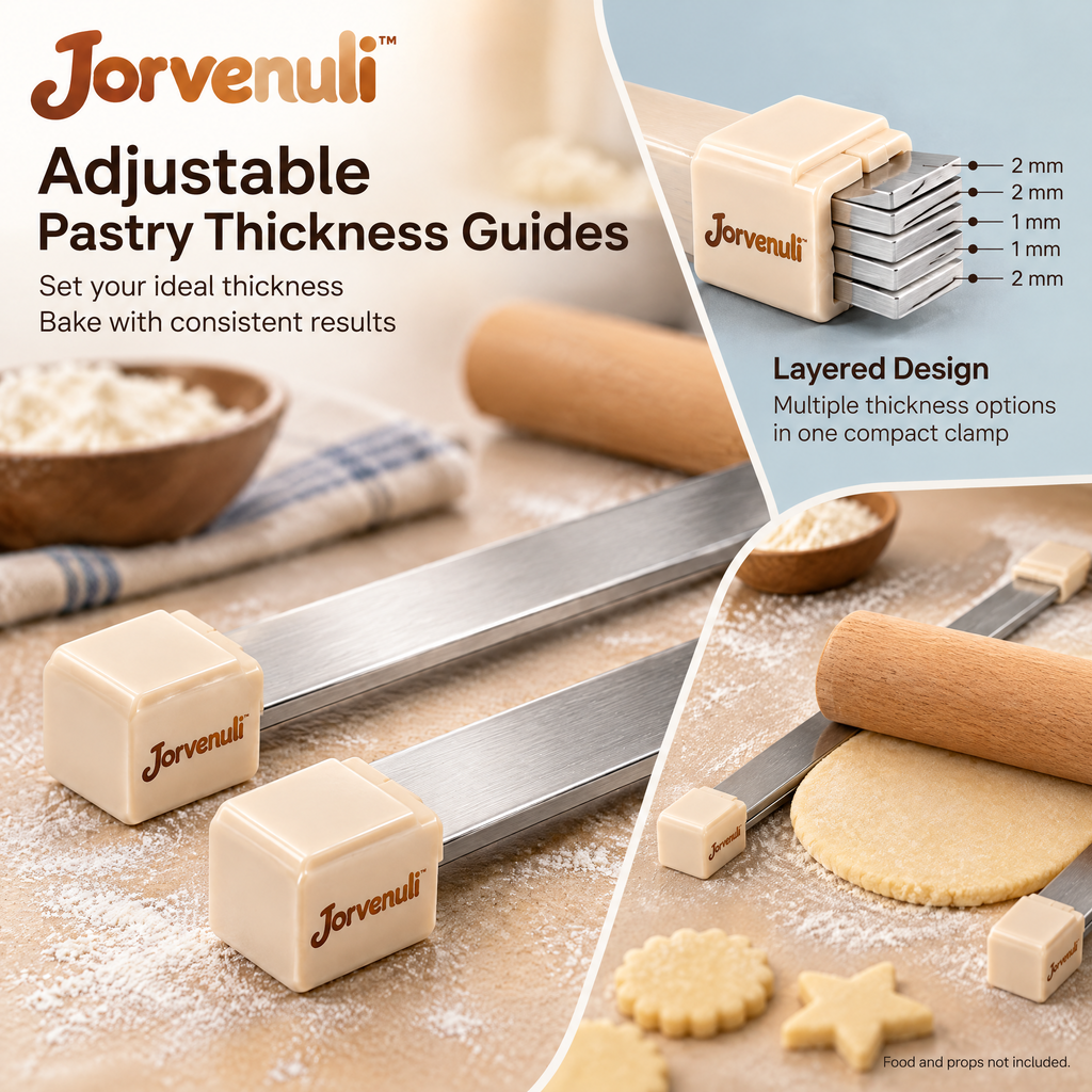 Jorvenuli™ Adjustable Pastry Thickness Guides