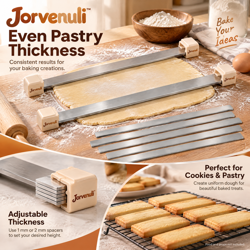 Jorvenuli™ Adjustable Pastry Thickness Guides