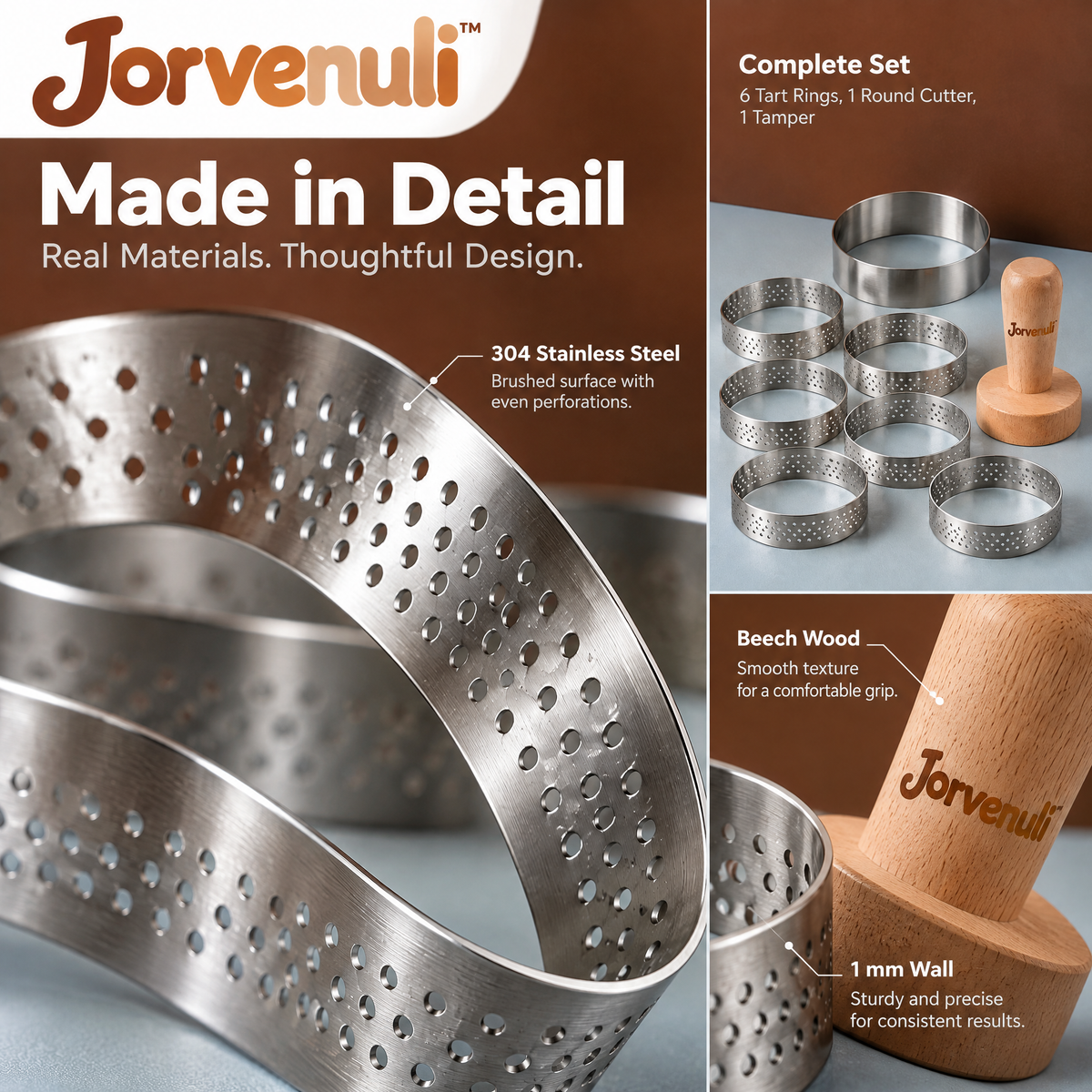 Jorvenuli™ Mini Tart Shell Forming Kit
