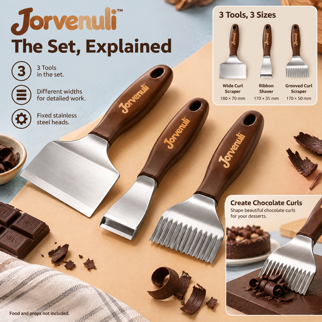 Jorvenuli™ Artistic Chocolate Curling Tools