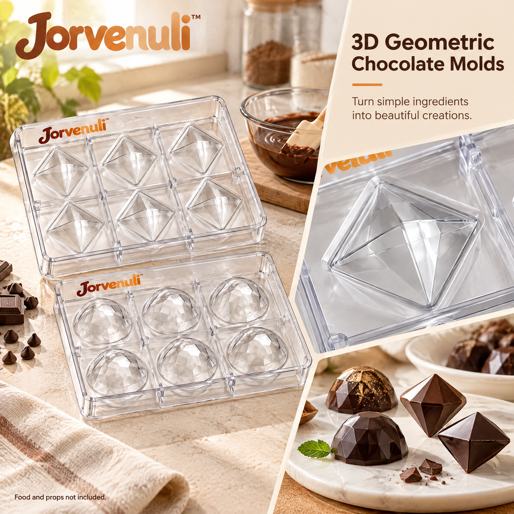 Jorvenuli™ 3D Geometric Chocolate Molds