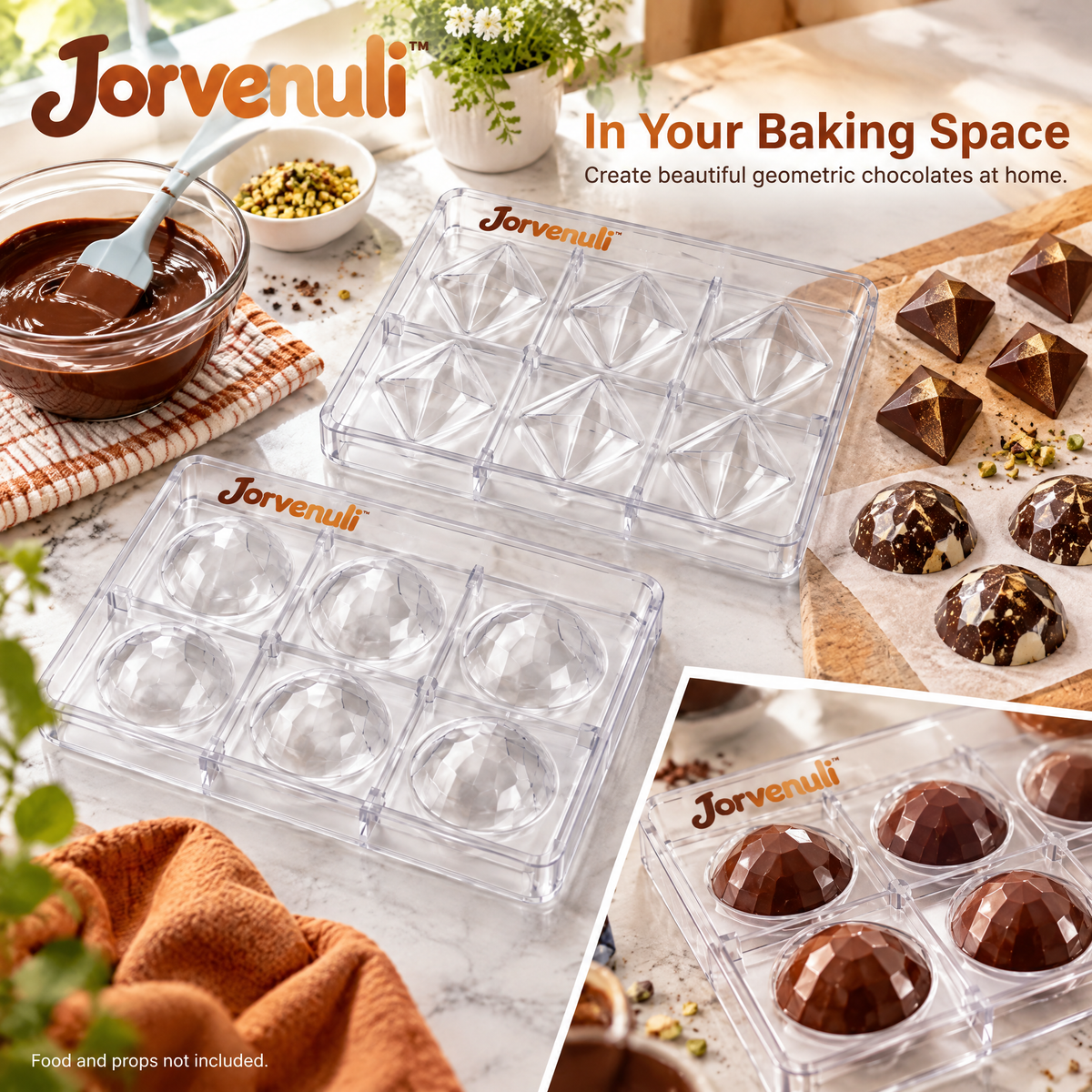 Jorvenuli™ 3D Geometric Chocolate Molds