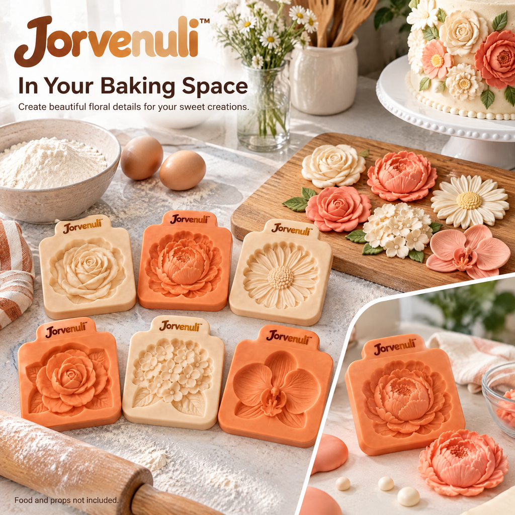Jorvenuli™ Floral Fondant Embossing Molds