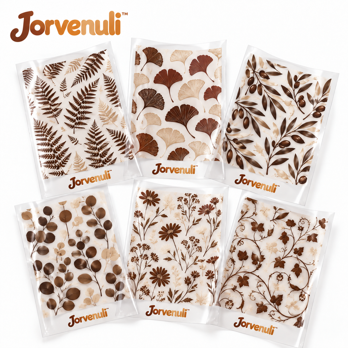 Jorvenuli™ Botanical Chocolate Transfer Sheets