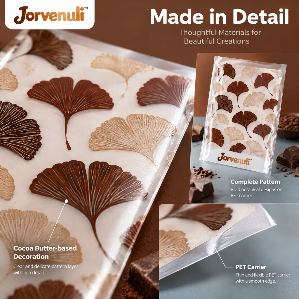 Jorvenuli™ Botanical Chocolate Transfer Sheets