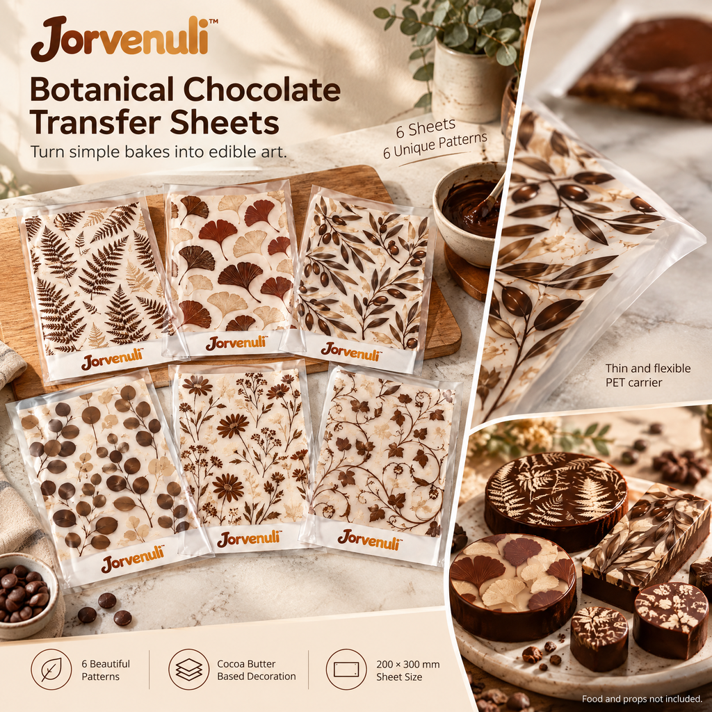 Jorvenuli™ Botanical Chocolate Transfer Sheets