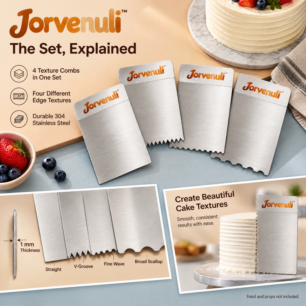 Jorvenuli™ Precision Cake Texture Combs